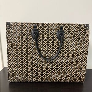 Elegant Black and Tan Tote Bag